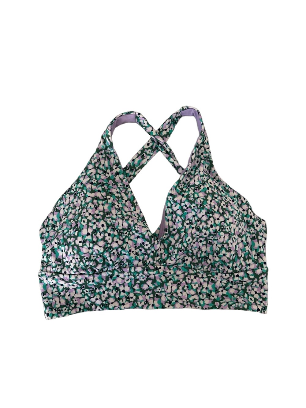 Floral halter swim top